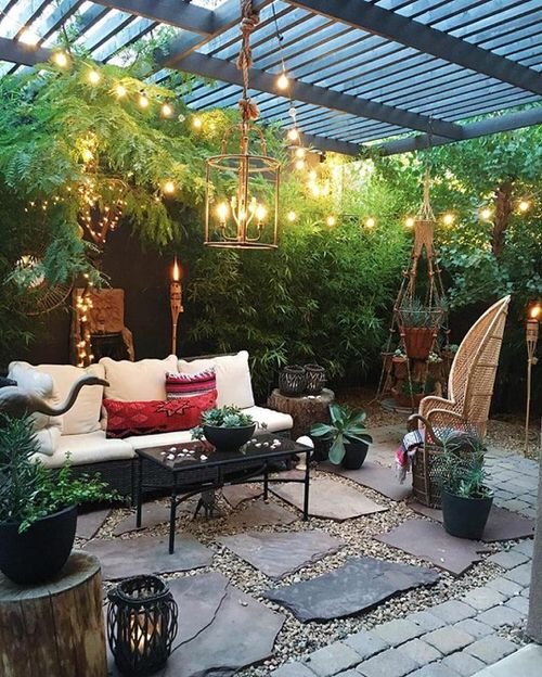 19boho garden design ideas