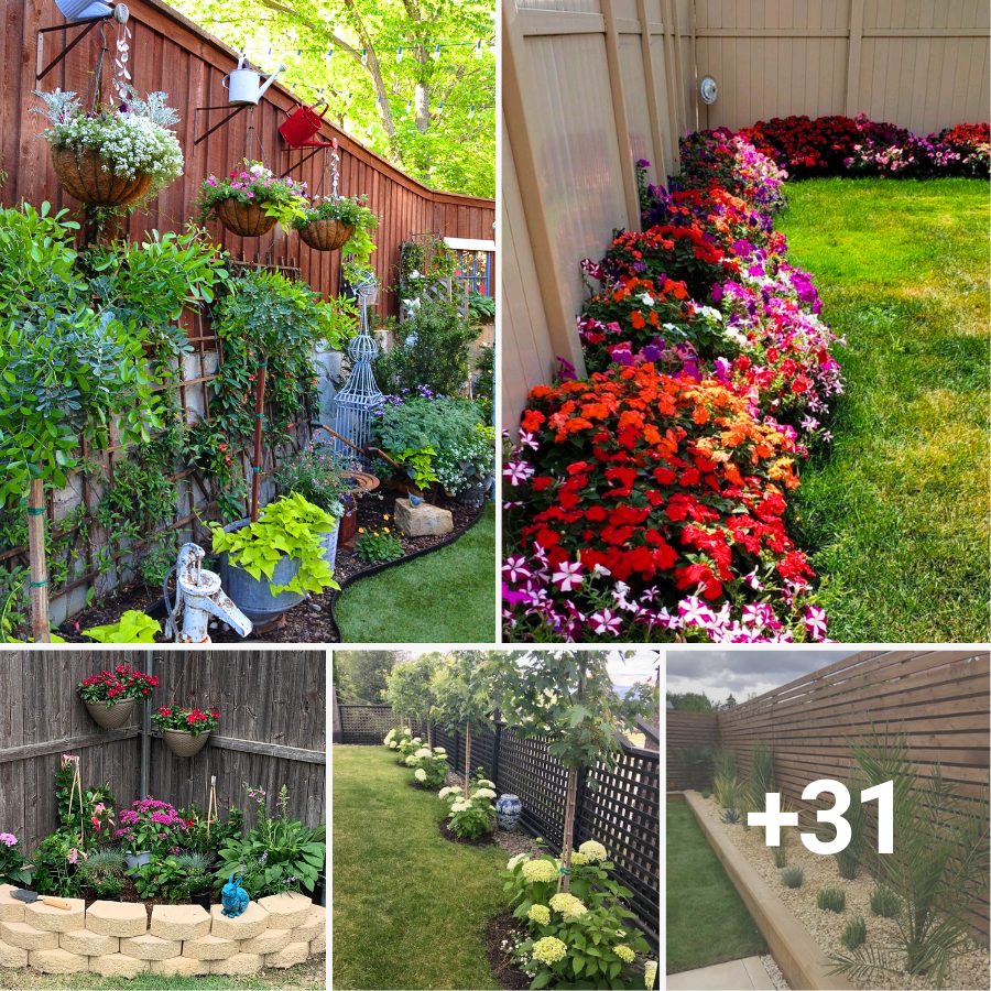 33 Inspiring Landscaping Ideas To Enhance Your Fence - Garden Ideas