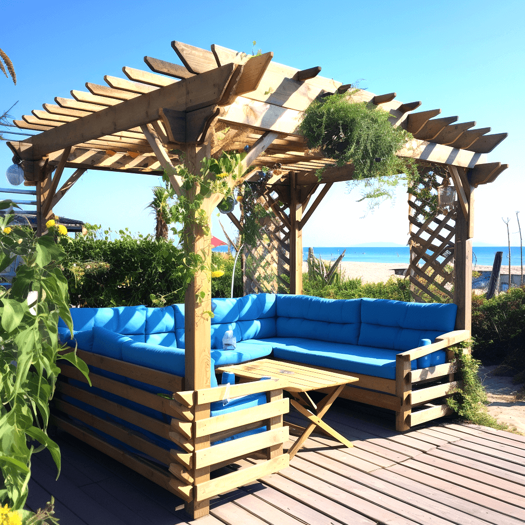 Pallet Pergola Beach Retreat 1 1