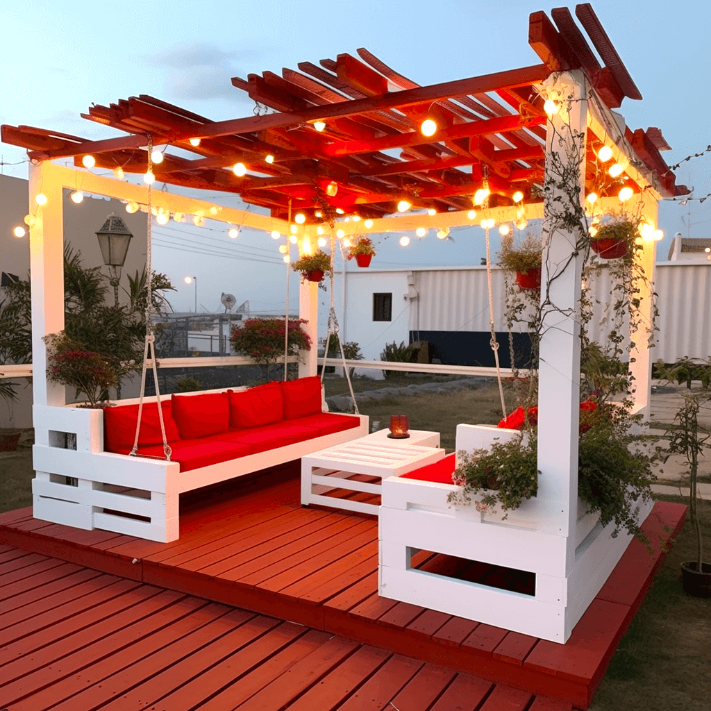 Pallet Pergola Beach Retreat 23 1